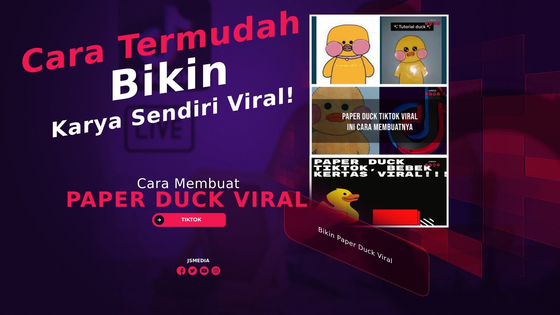 Cara Termudah Bikin Paper Duck Viral Di TikTok, Gampang Lho!