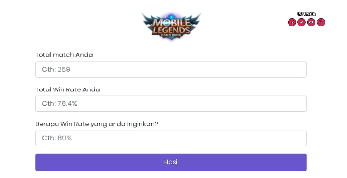 Cara Menggunakan Kalkulator Win Rate