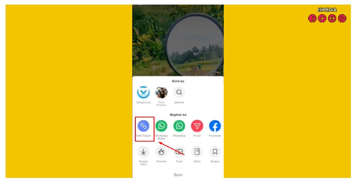 salin tautan video tiktok