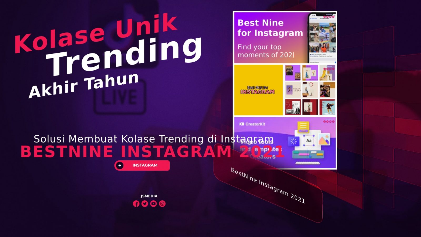 BestNine Instagram 2021, Kolase Unik Trending Akhir Tahun