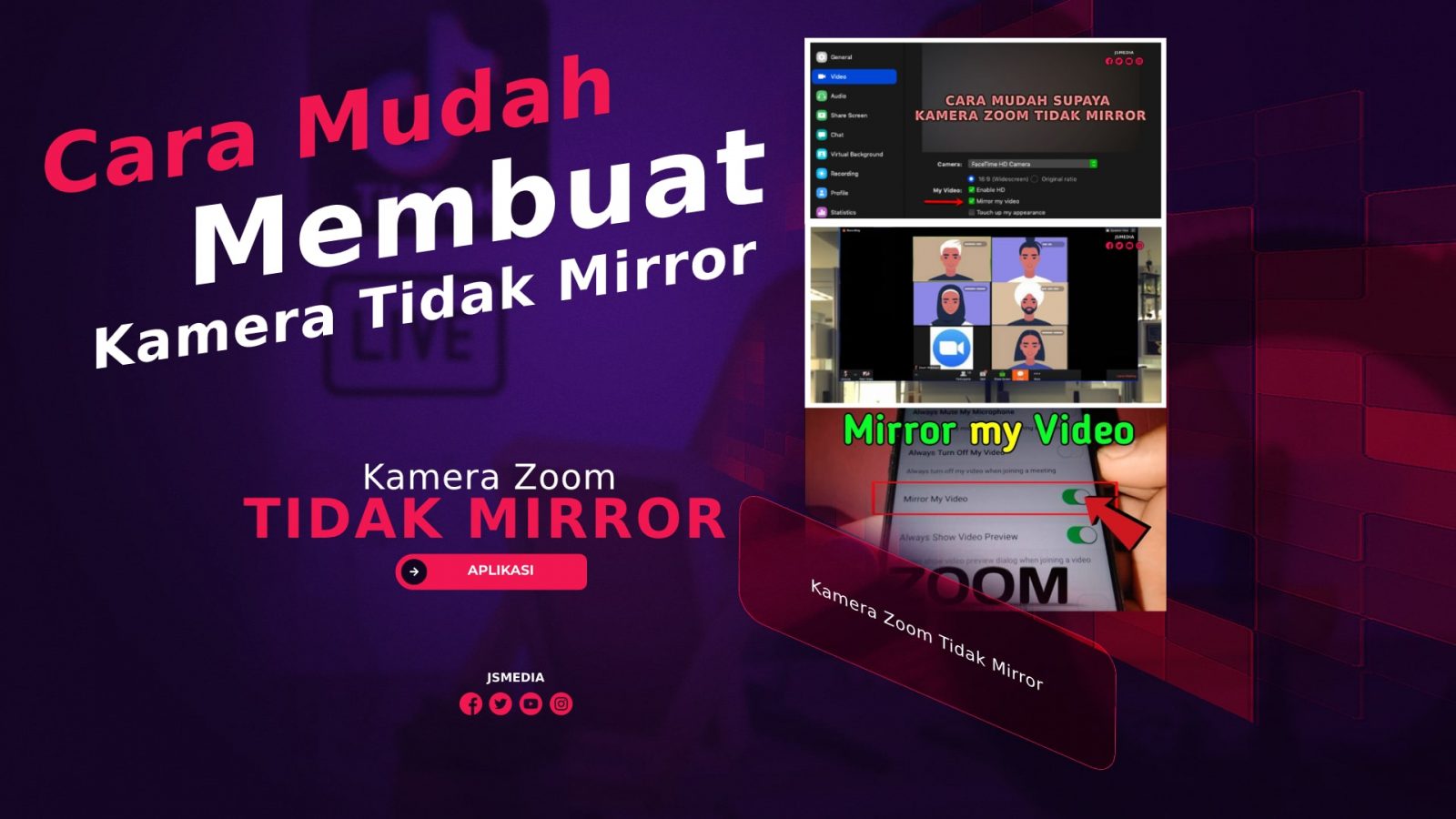 Cara Mudah Membuat Kamera Zoom Tidak Mirror