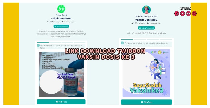 Link Download Twibbon Vaksin Dosis Ke 3