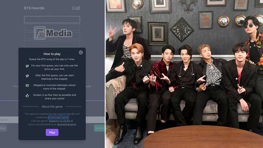 Cara Main BTS Heardle App 