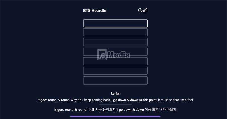 Cara Main BTS Heardle App 