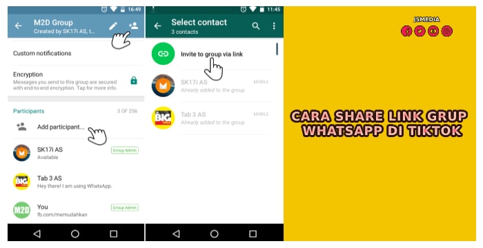 Cara Share Link Grup Whatsapp di TikTok