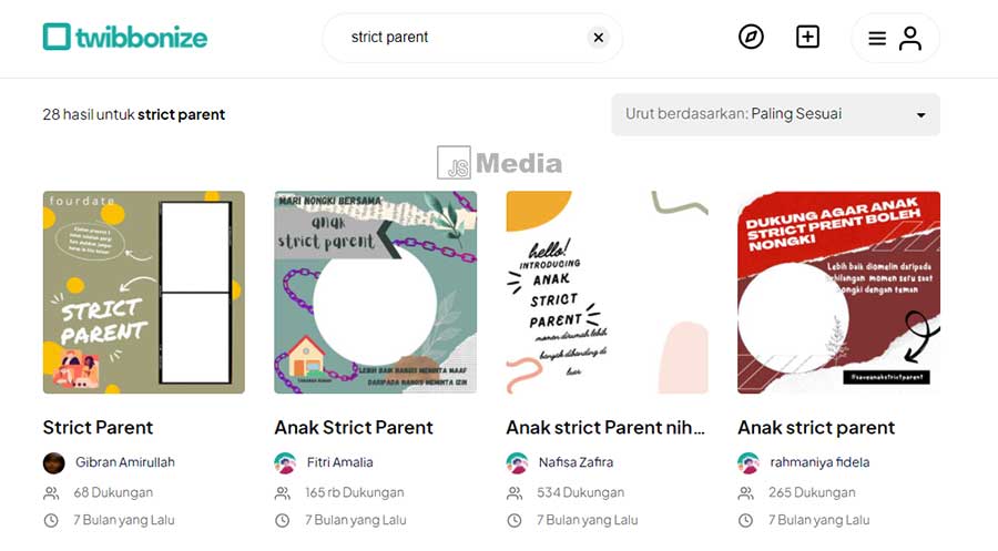 Download Twibbon Anak Strict Parent 