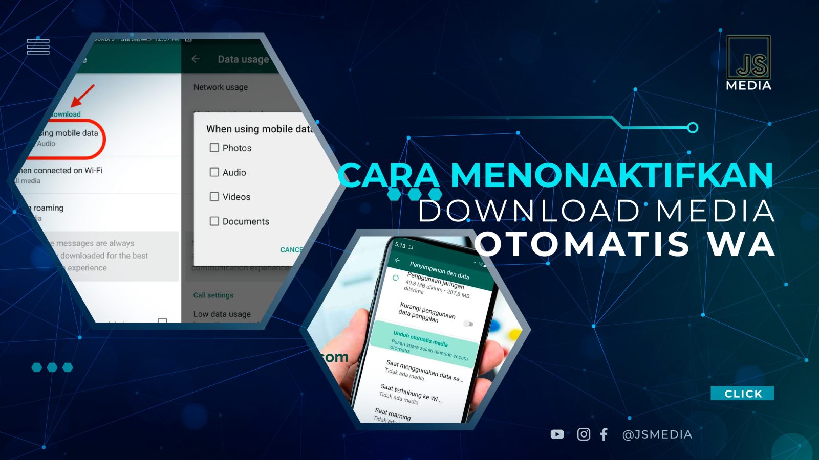 Menonaktifkan Download Media Otomatis di WhatsApp