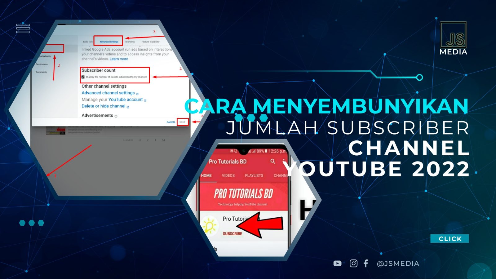 Menyembunyikan Jumlah Subscriber