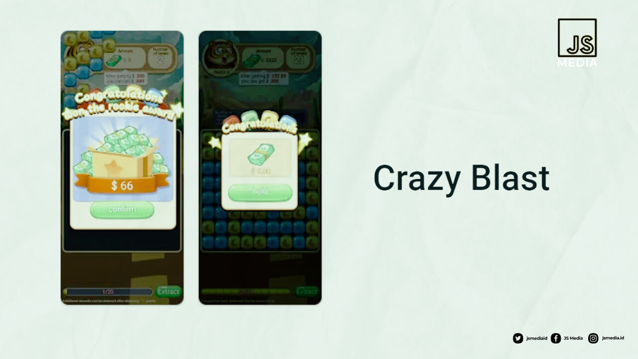 Cara Mendapatkan Uang di Crazy Blast Apk