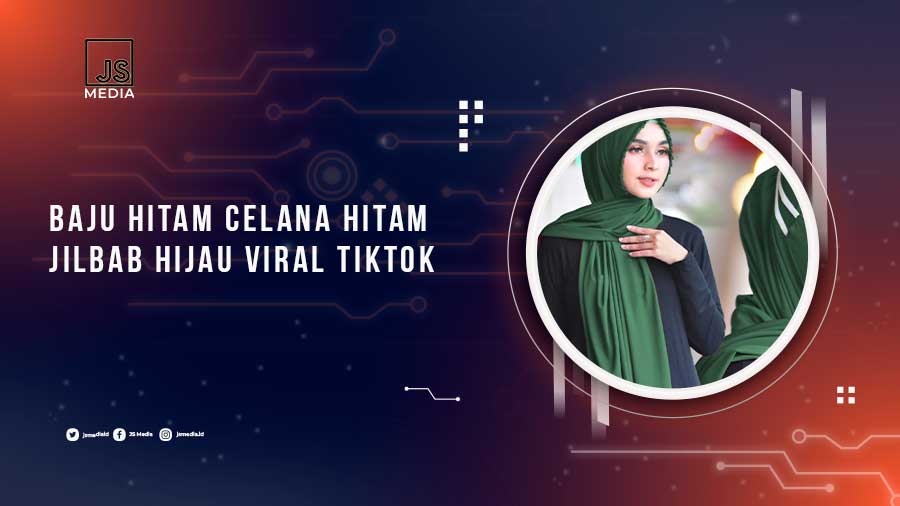 baju-hitam-celana-hitam-jilbab-hijau