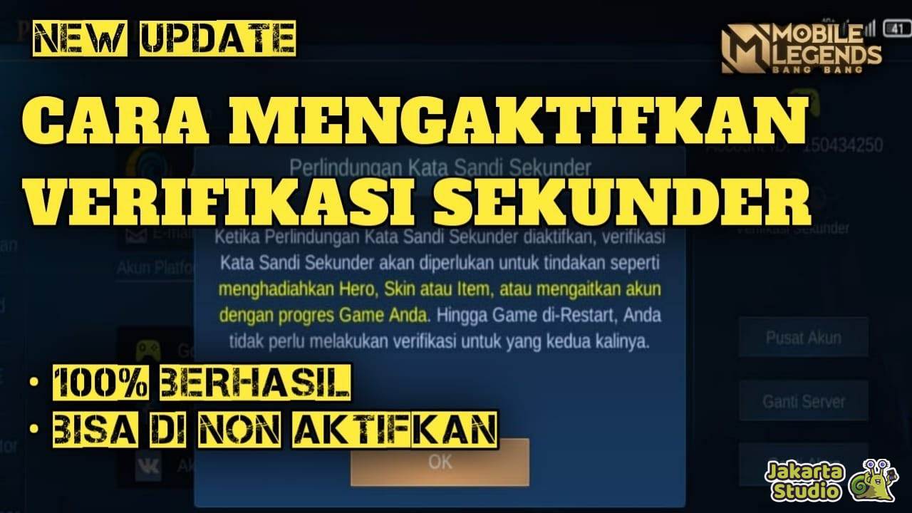 Cara Membuat Kata Sandi Sekunder Mobile Legends