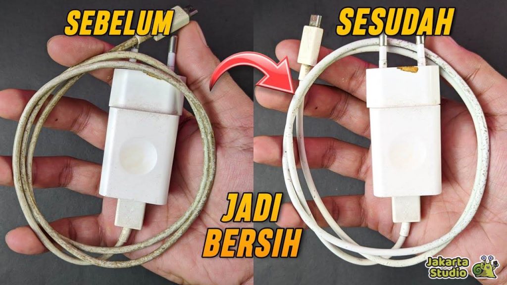 Cara Memberishkan Kabel Charger Menguning