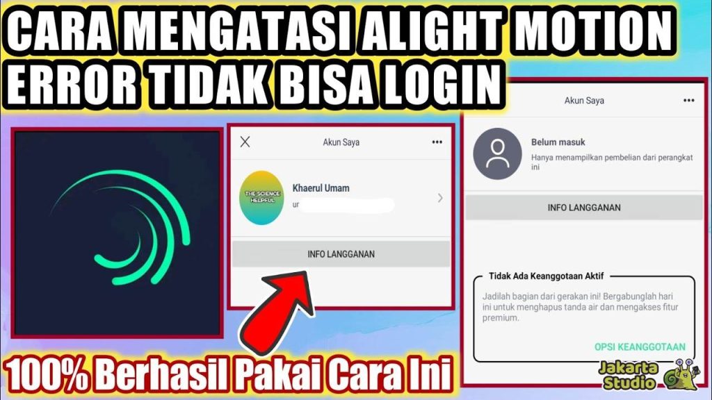 Alight Motion Tidak Bisa Login