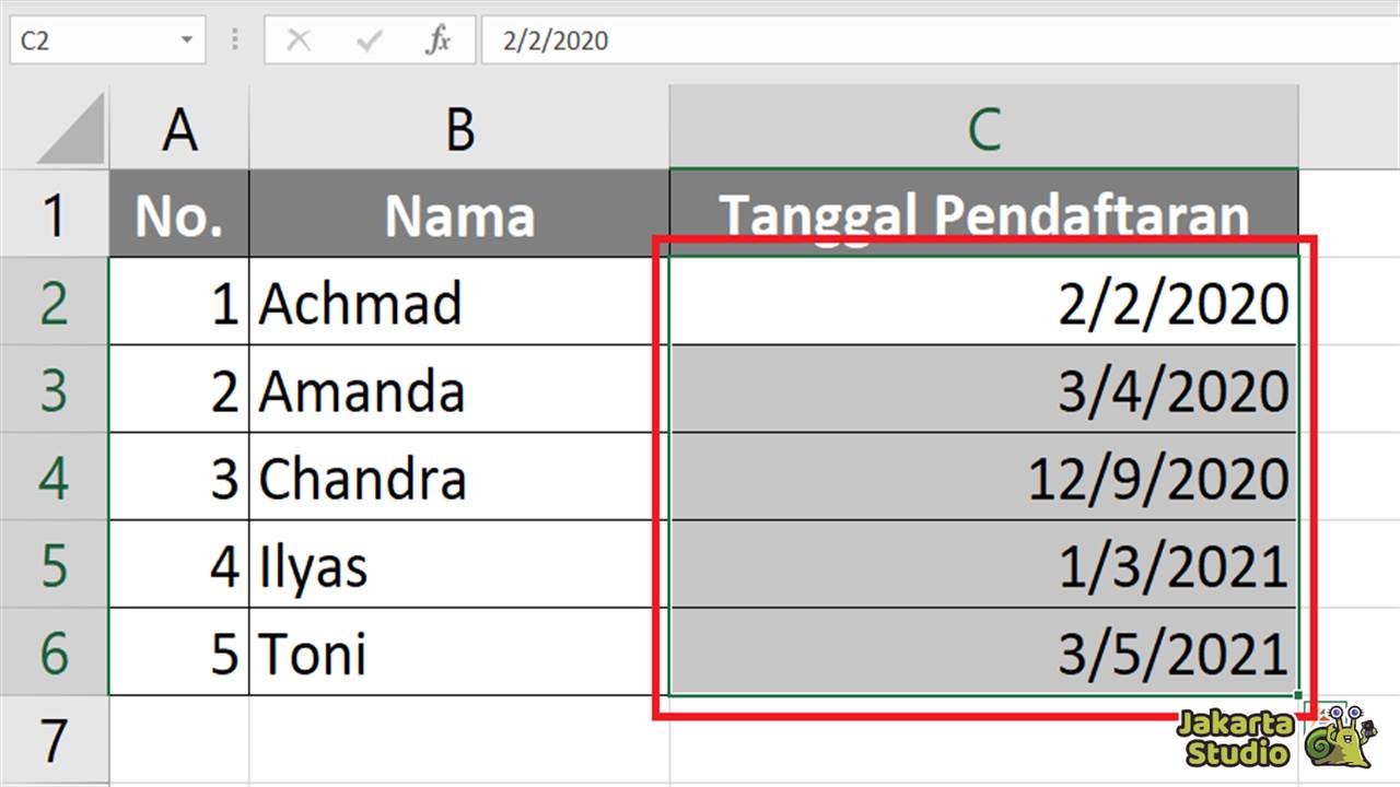 Format Tanggal yang Benar 