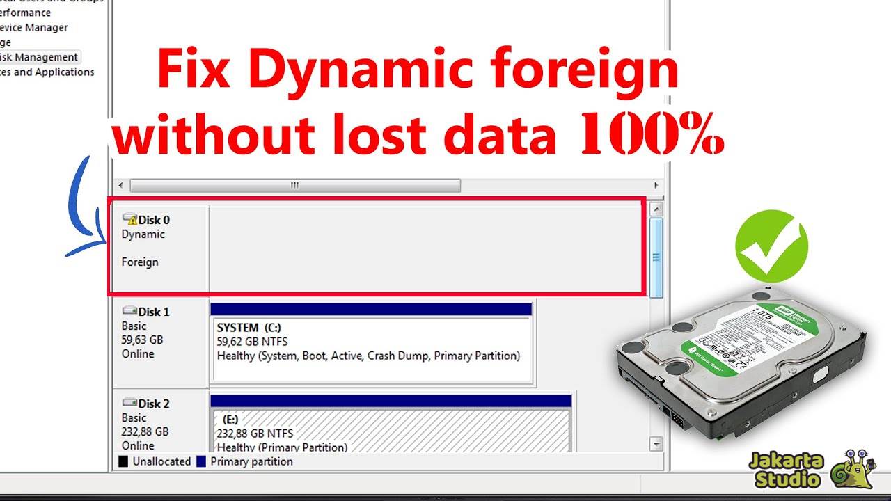 Solusi Mengatasi Hard Disk Dynamic Foreign