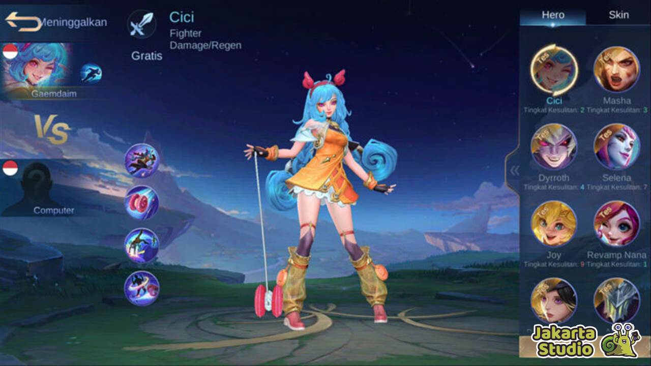 Penjelasan Skill Hero Cici Mobile Legends