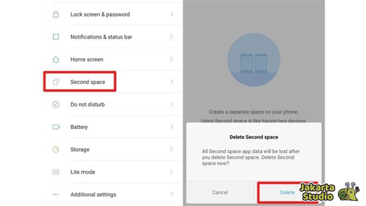 Cara Hapus Second Space Xiaomi