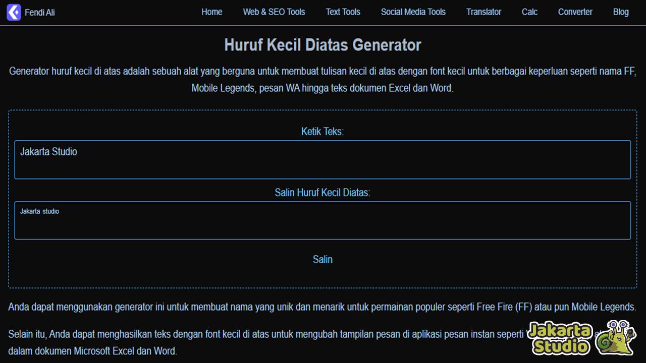 Cara Membuat Huruf Kecil Diatas