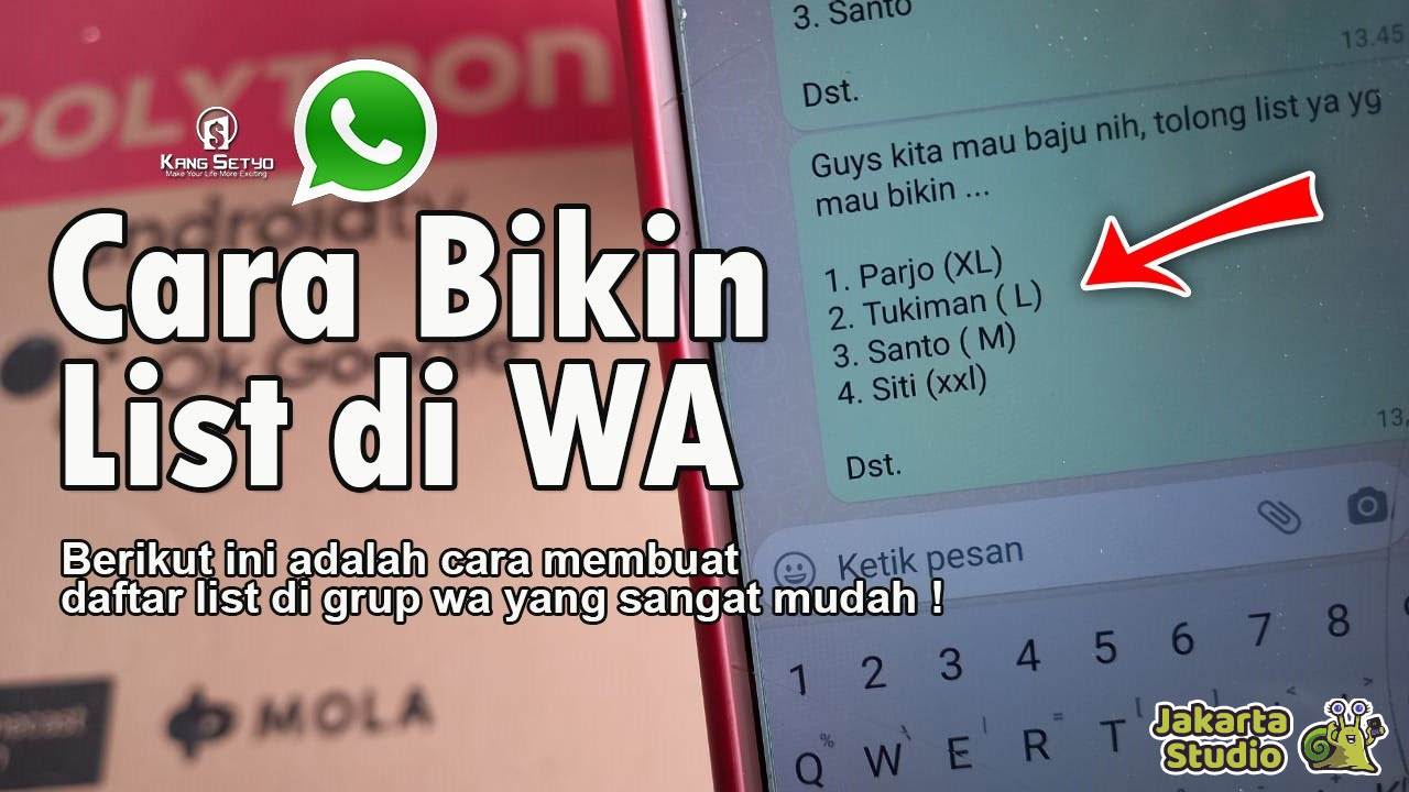 Cara Membuat List Whatsapp
