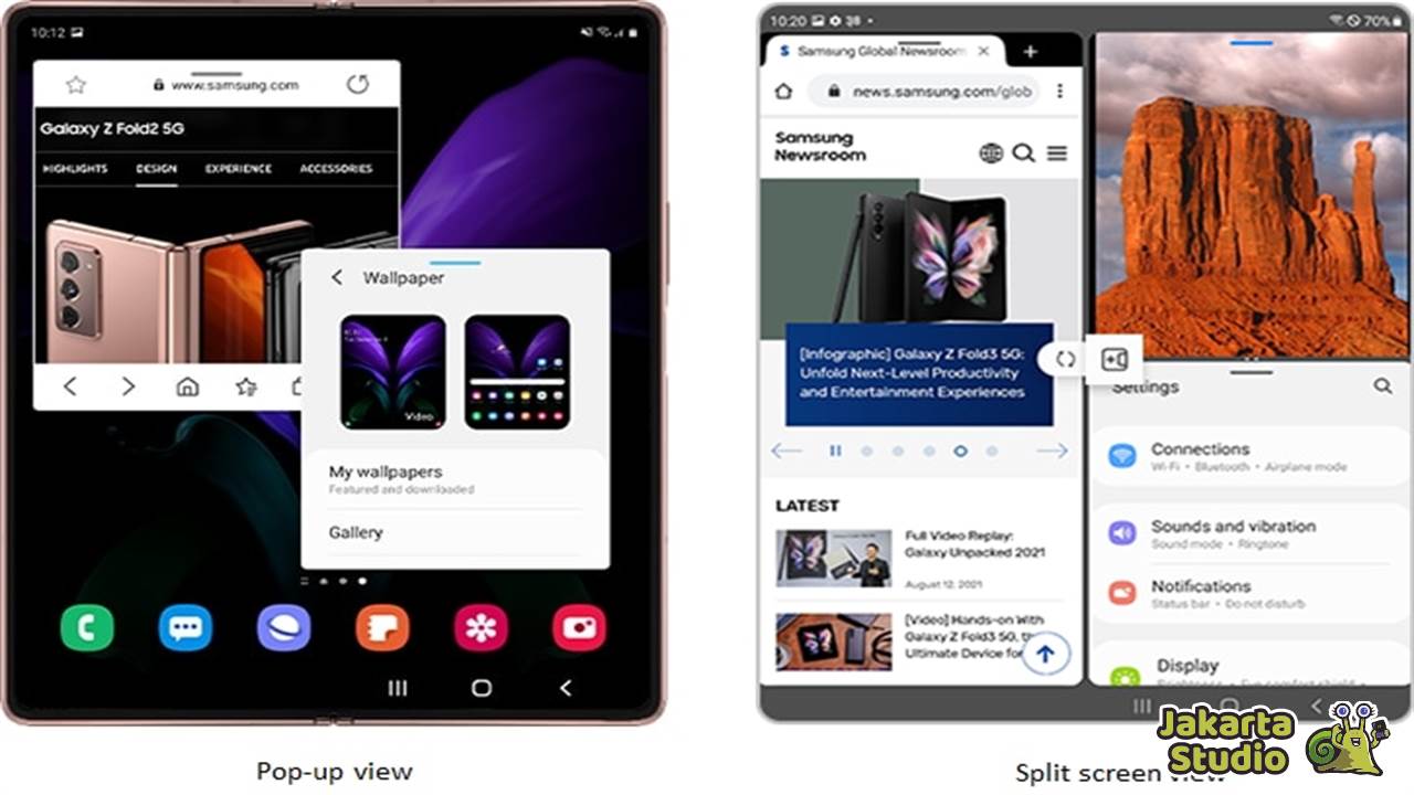 Cara Split Screen HP Samsung