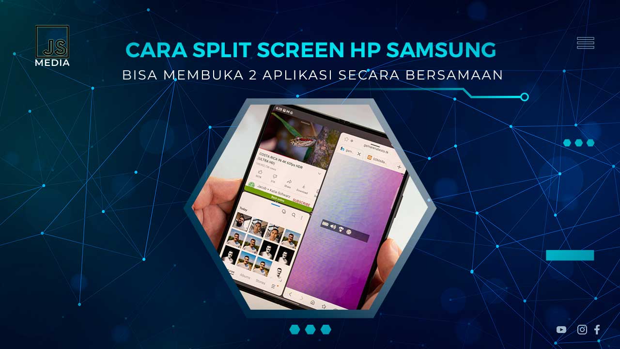 Cara Split Screen HP Samsung