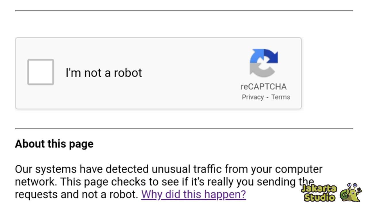 Penyebab Captcha Muncul Terus