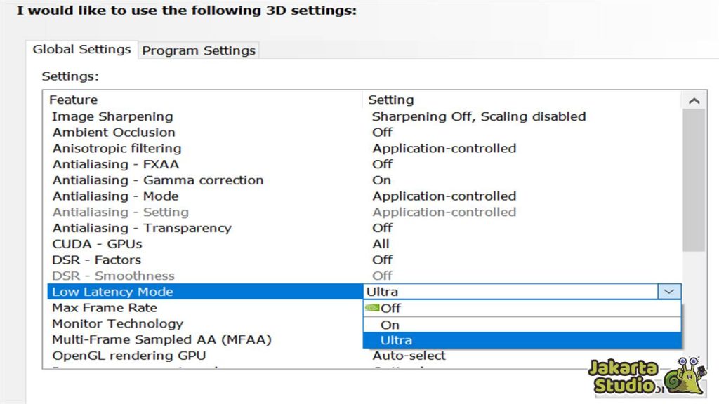 Cara Aktifkan Ultra Low Latency NVIDIA