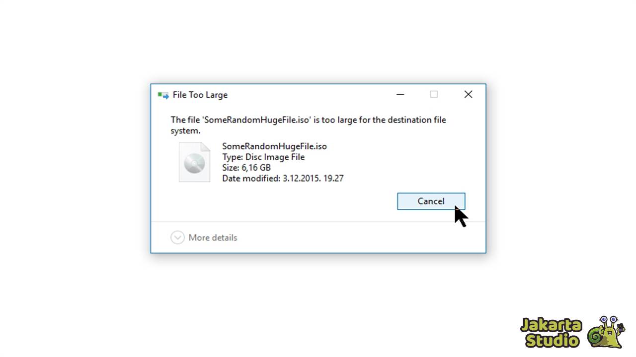 File is Too Large for Destination