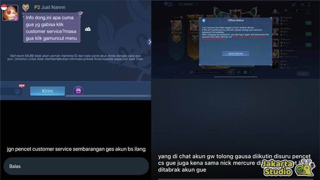 Modus Penipuan CS MLBB