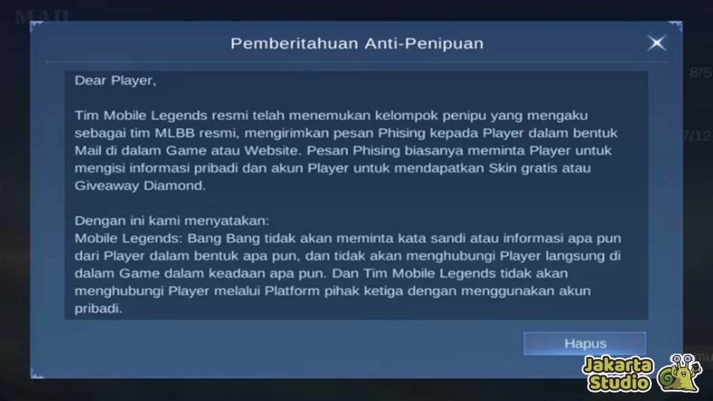 Modus Penipuan CS MLBB