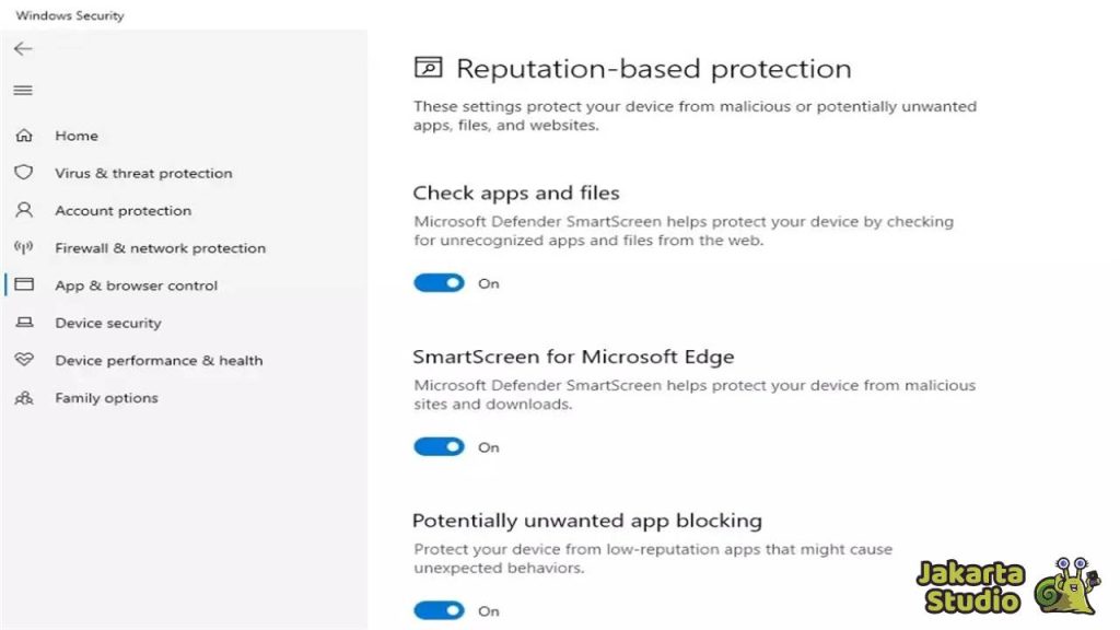 Settingan Keamanan di Windows