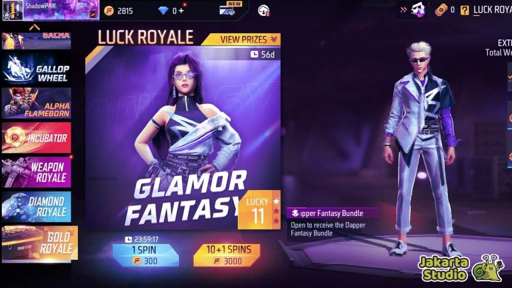 Skin Gold Royale Free Fire