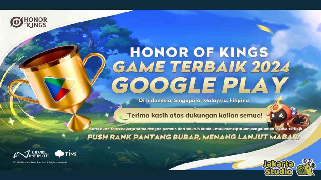 HOK Raih Best Game Google Play 2024