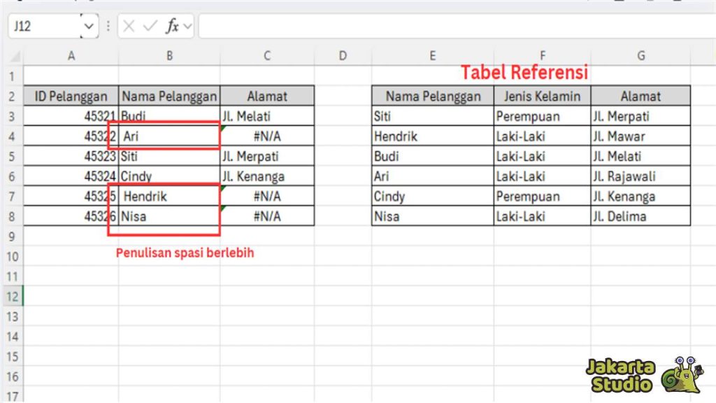 Solusi Rumus VLOOKUP Error