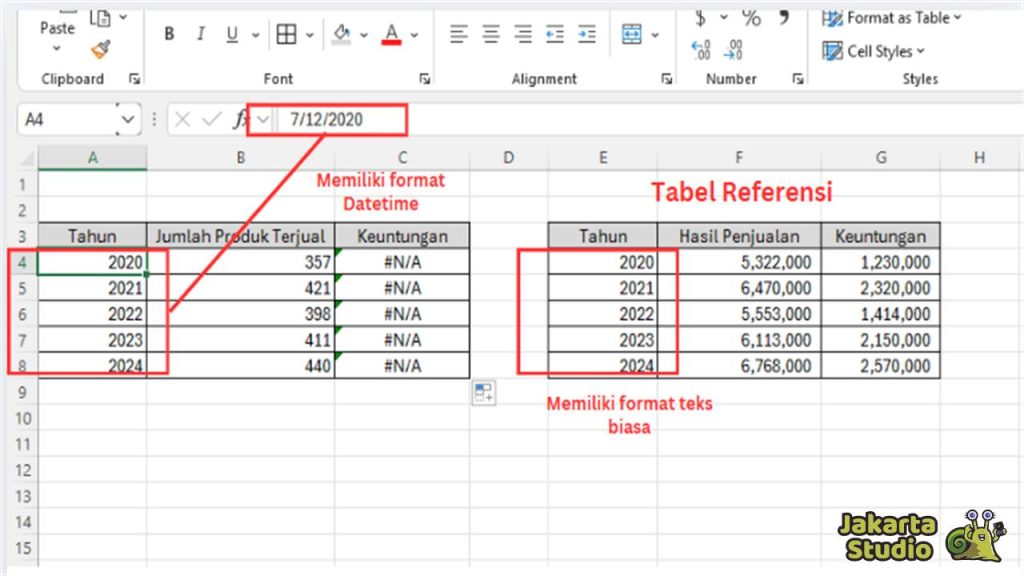 Solusi Rumus VLOOKUP Error