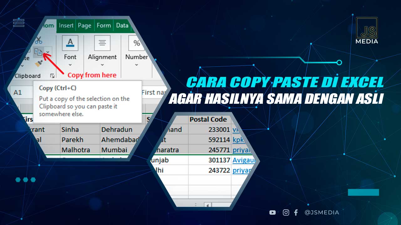 Cara Copy Paste Excel