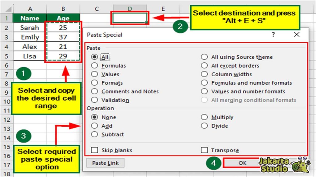 Cara Copy Paste Excel