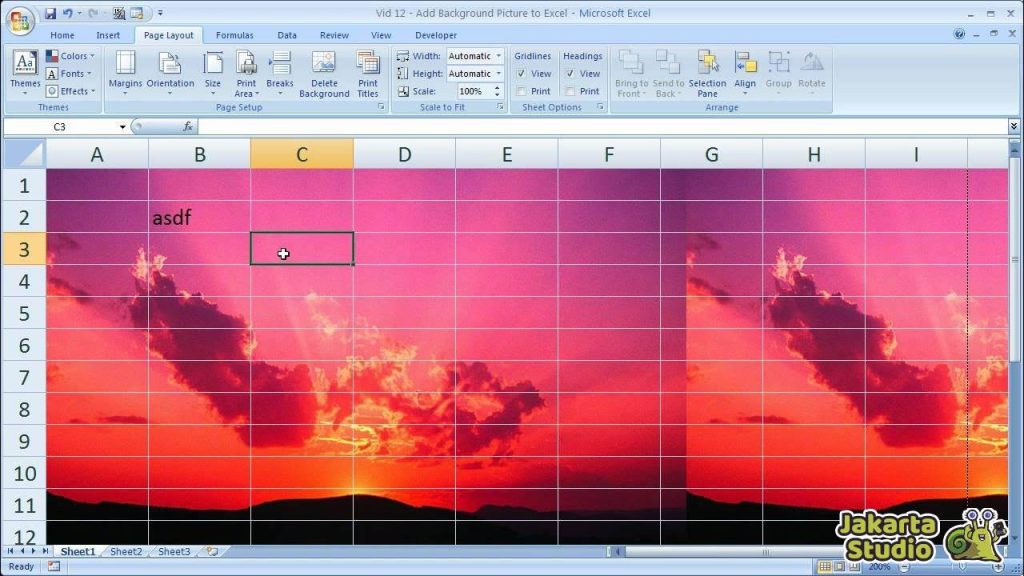 Cara Ganti Background Excel