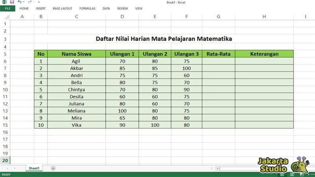 Cara Kelola Nilai Siswa di Excel