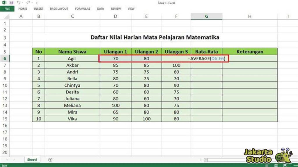 Cara Kelola Nilai Siswa di Excel