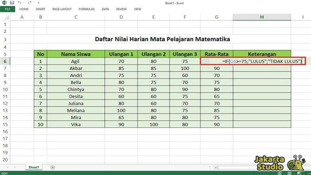 Cara Kelola Nilai Siswa di Excel