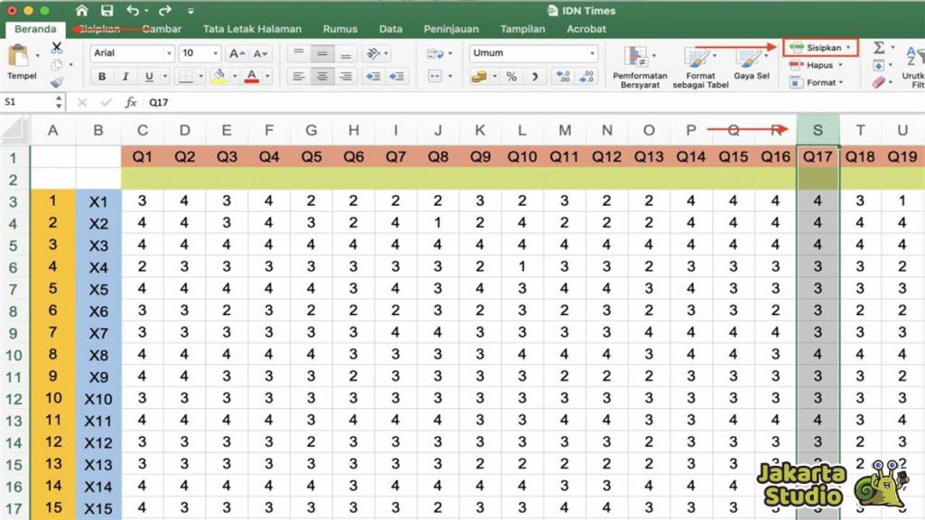 Cara Menambahkan Kolom Excel 