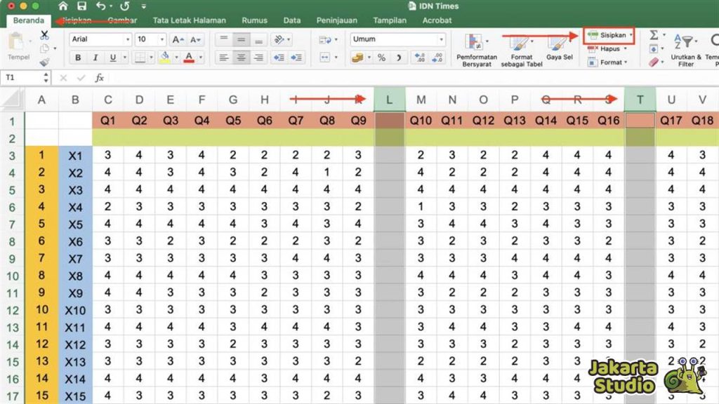 Cara Menambahkan Kolom Excel 