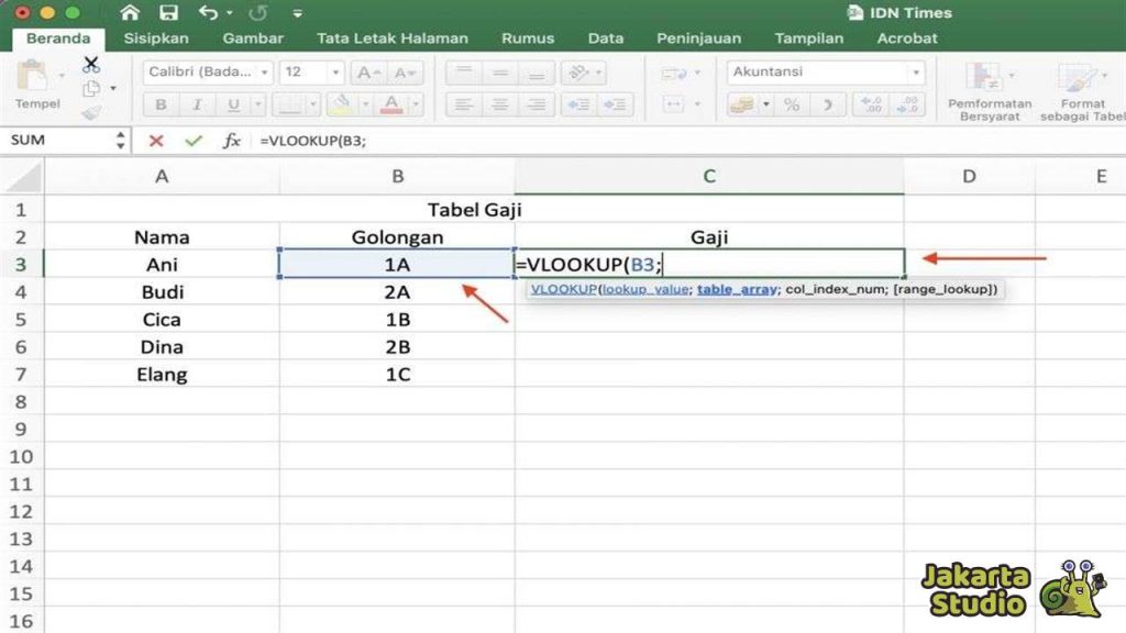 Tutorial Rumus VLOOKUP Beda Sheet