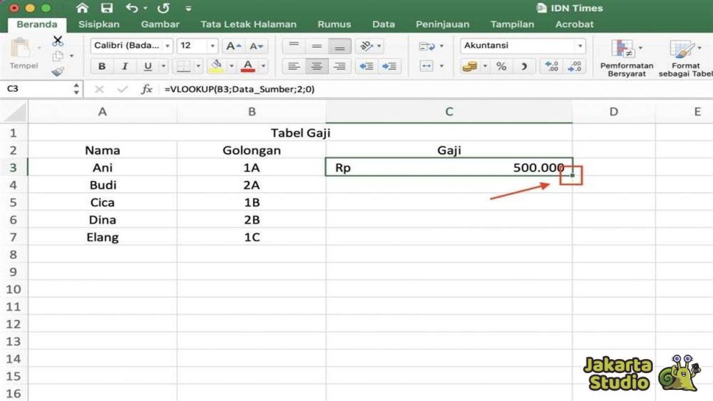 Tutorial Rumus VLOOKUP Beda Sheet