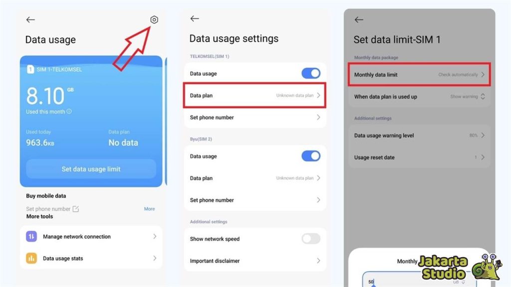 Cek Penggunaan Data